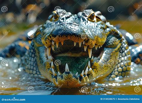 Predatory Precision: Crocodile S Mighty Gape. Concept Crocodile ...