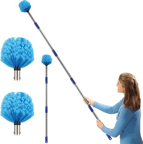 Amazon｜Duster, Cobweb Duster with Extension Pole, Medium Stiff Bristles ...