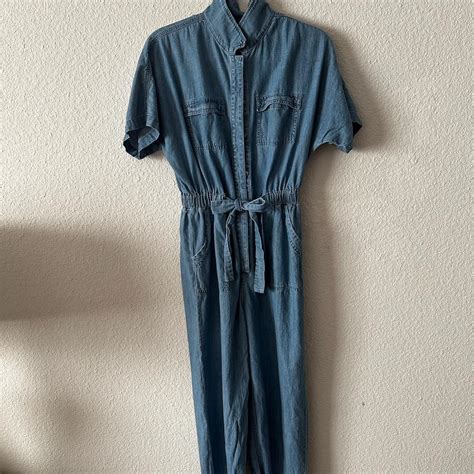 Universal Threads Denim Jumpsuit - Depop