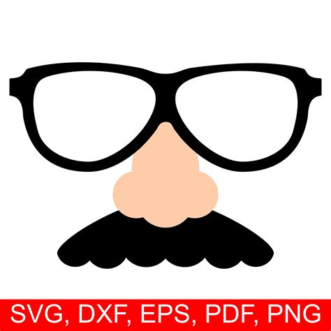 April Fool's Fake Nose Mustache Glasses SVG File