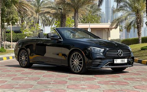Rent a Mercedes AMG E450 convertible (Black), 2022 ID-05347, in Dubai - Renty.ae