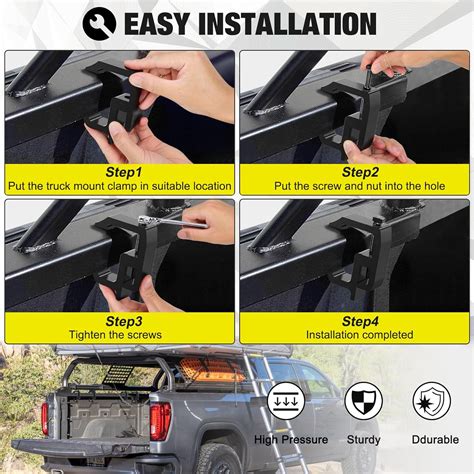 moveland Upgraded 6 PCS Truck Cap Clamps - Heavy Duty Truck Cap Clamps - More Secure Camper ...