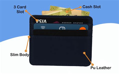 Buy Stealodeal Blue Slim Leather with Cash Slots Debit/Credit (Unisex ...