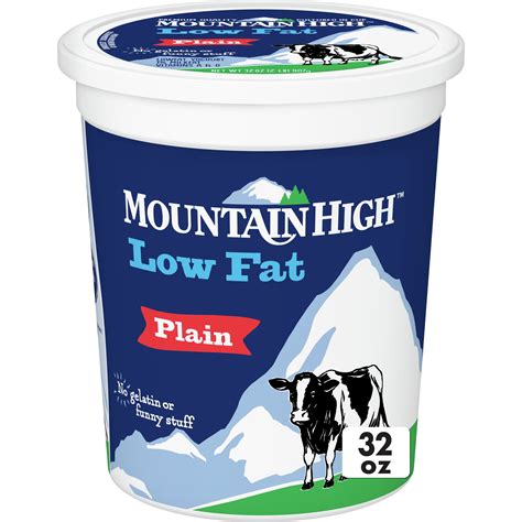 Mountain High, Low Fat Yogurt, Plain, Gluten Free Snacks, 32 OZ Yogurt ...