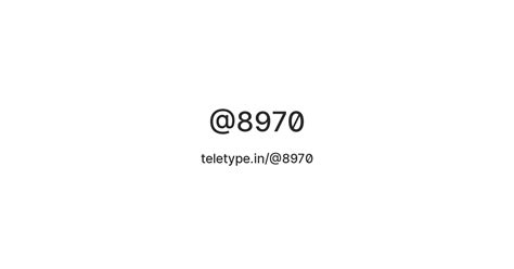 @8970 — Teletype
