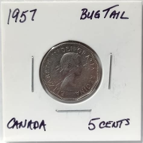 1957 Bugtail five cents - Schmalz Auctions