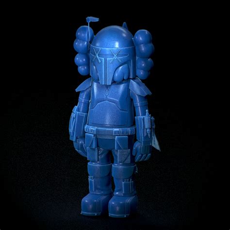 OBJ file kaws boba fett Bearbrick mashup supreme 🎨・Design to download ...