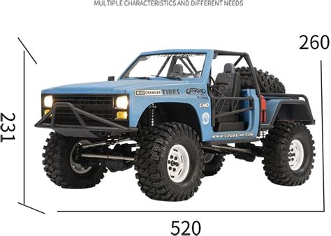 Buy Lingxuinfo 1/10 RC Electric Off-Road Crawler Model Kit, CROSSRC XT4 ...