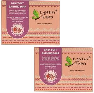 Earthy Sapo Baby Soft Bathing Soap (Kokum butter, coconut milk, almond ...