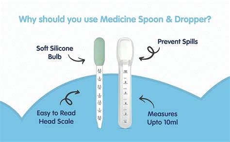 Hopop Medicine Spoon & Dropper | Soft Silicone Head Baby Medicine Spoon ...