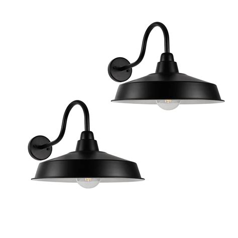 Gooseneck Barn Light Outdoor 16 Inch Dome Large Farmhouse Exterior ...