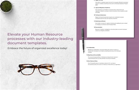 Workplace Violence Prevention Plan HR Template in Word, PDF, Google ...