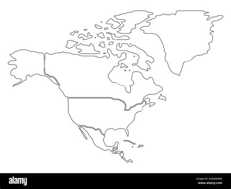 Printable North And South America Map Blank