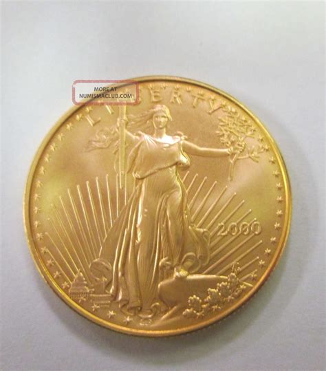 Us 2000 American Eagle Coin 1 Oz Fine Gold $50 Dollar Coin Uncirculated ...