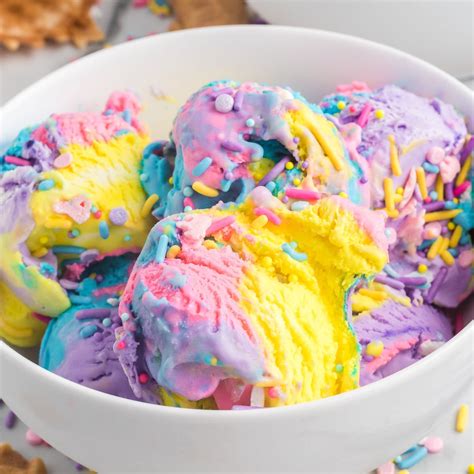 Unicorn Ice Cream - No Churn unicorn ice cream recipe