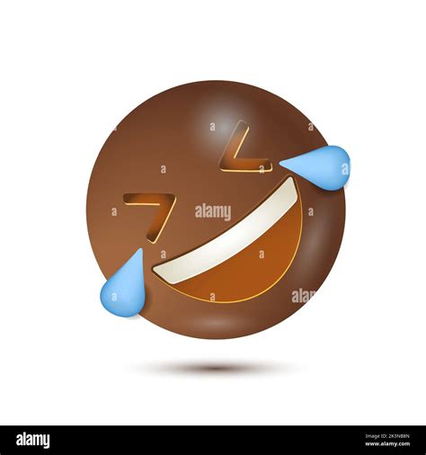 Rolling on the floor laughing. Vector illustration. realistic emoticon ...
