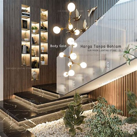 Jual Lampu gantung flexible void tangga tinggi panjang e27 modern ...