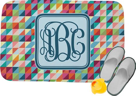 Custom Retro Triangles Memory Foam Bath Mat (Personalized) | YouCustomizeIt