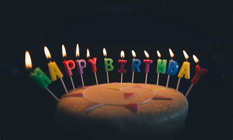 Happy Birthday Candles on Cake image image - Free stock photo - Public ...