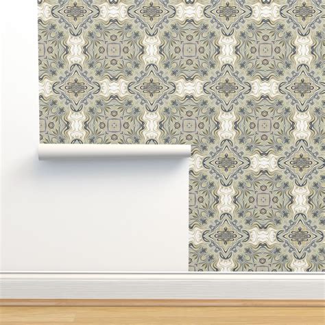 pastel blue delft china Wallpaper | Spoonflower