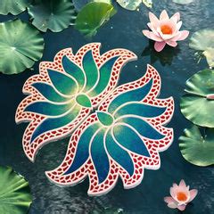 Lakshmi Rangoli Design - Island Rangoli Template – islandrangoli