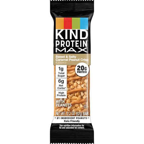 Kind 20g Protein Max Bars - Sweet & Salty Caramel Peanut Crisp - Shop ...