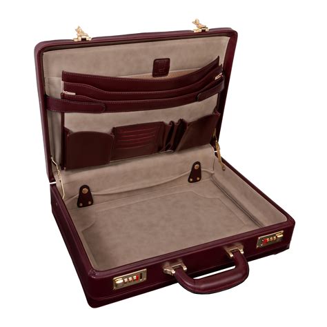 Leather Expandable Attaché Briefcase for Men - 4.5" Top Grain Leather ...
