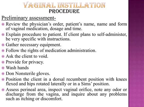 Vaginal instillation | PPTX