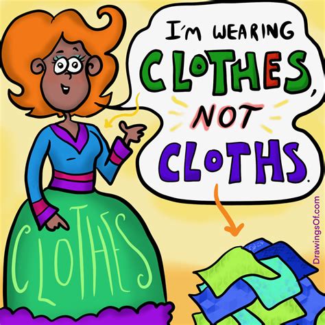 Clothes vs. Cloths: a Lesson with Drawings to Show the Difference ...