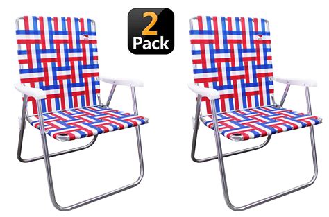 Outdoor Spectator (2-Pack) Classic Aluminum Webbed Folding Lawn / Camp ...