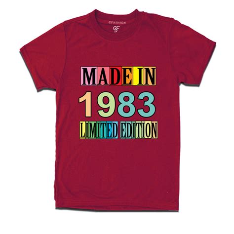 Buy Made in 1983 Limited Edition t shirts @ gfashion india – GFASHION