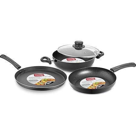 Buy Pigeon by Stovekraft Mio Non Stick Cookware Gift Set, 4-Pieces, Red ...