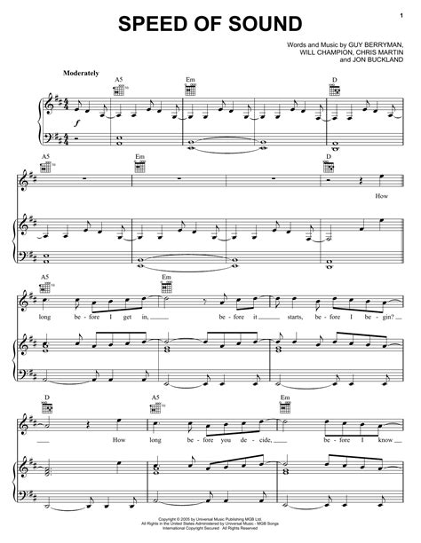 Speed Of Sound Chords