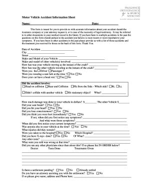 POSM Motor Vehicle Accident Information Sheet - Fill Out, Sign & Share ...