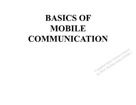 L8 - Final Exam Notes on Basics of Mobile Communication - Studocu