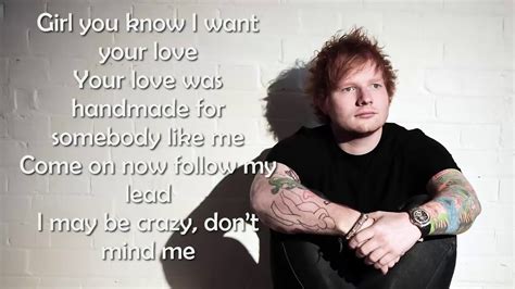 Ed Sheeran Shape of you Lyrics parole - YouTube