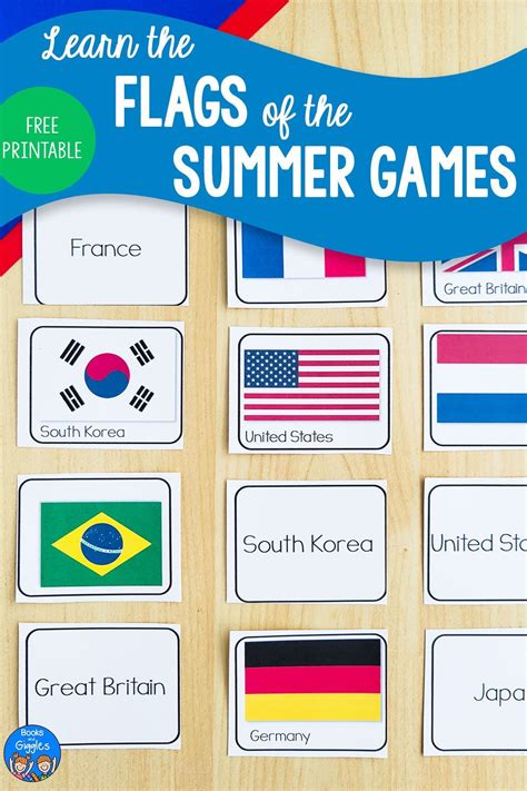 Flags Matching for the Summer Games! | Summer games, Olympic games for ...