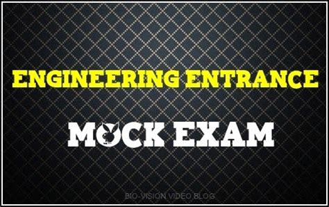 ENGINEERING ENTRANCE MOCK EXAM | ENGINEERING ENTRANCE PRACTISE TEST ...