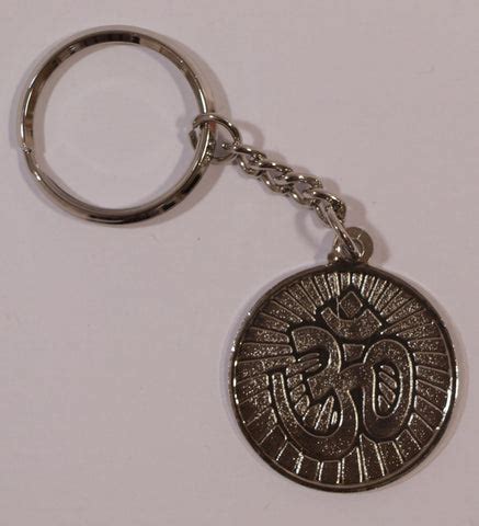 The Om In Silver Key Chain – OnlinePrasad.com