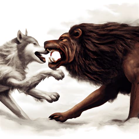 Lion vs Wolf by Mohamme on DeviantArt