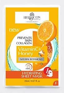 Buy Herbicon Vitamin C Face Sheet Mask with Vitamin C and Honey for ...