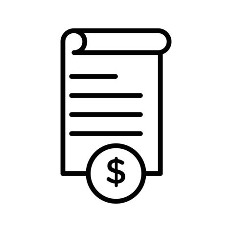 Invoice icon black and white sign 47847123 Vector Art at Vecteezy