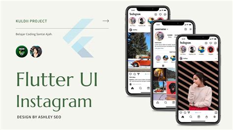 FLUTTER UI 05 Instagram - Design by Ashley Seo (Tutorial Flutter Bahasa ...