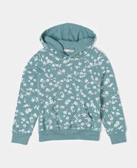 Buy Girl's Super Combed Cotton Elastane French Terry Printed Hoodie ...