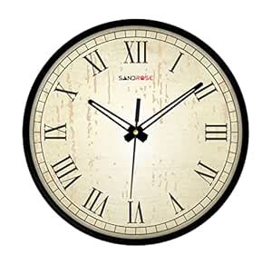Buy SANDROSE Round Shape Wall Clock with Glass for Home/Kitchen/Living ...