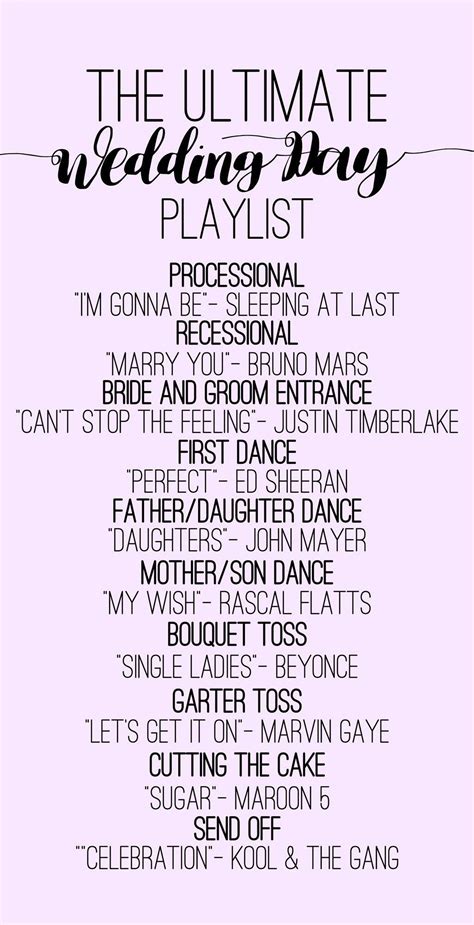 Wedding Playlist Template