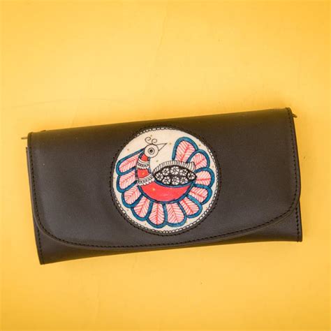 Buy Classic Flap Wallet with Peacock Design Online On Zwende
