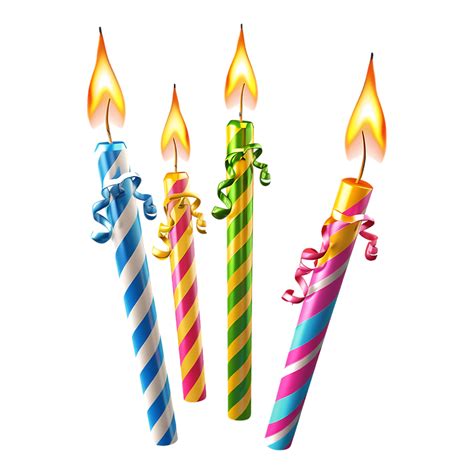 Colorful Birthday Candles on Transparent Background 47828498 PNG