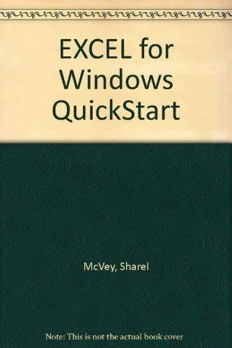 Buy EXCEL for Windows QuickStart Book Online at Low Prices in India ...