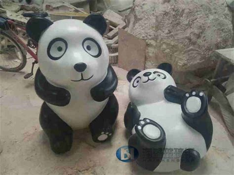 熊猫玻璃钢雕塑_玻璃钢动物雕塑 - 杜克实业